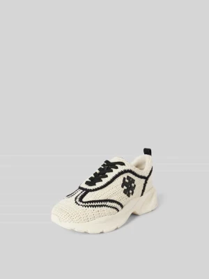 Sneakersy w dzianinowym wyglądzie Tory Burch Biały