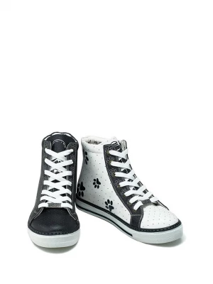 Goby Sneakersy w kolorze biało-czarnym ze wzorem rozmiar: 35
