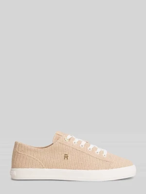 Sneakersy w niskim kroju w imitacji dzianiny z aplikacją z logo Tommy Hilfiger