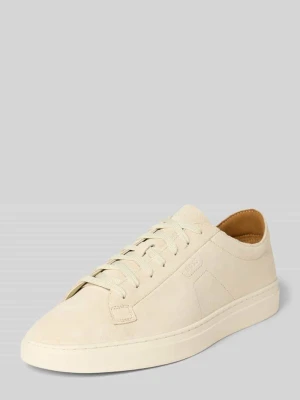 Sneakersy w niskim kroju z czystego nubuku bydlęcego Model 'Kieran_Tenn_wcsd' Boss Złamany biały
