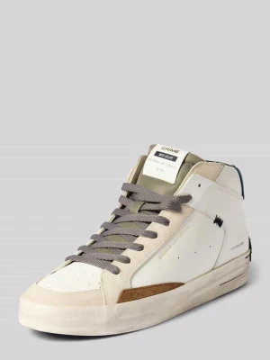 Sneakersy w wysokim kroju z nadrukiem z logo model 'SK8 DELUXE' Crime London Biały