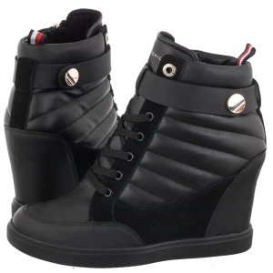 Sneakersy Wedge Sneaker Boot FW0FW06752 BDS Black (TH567-a) Tommy Hilfiger
