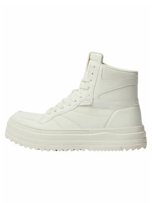 Sneakersy wysokie Bershka biały