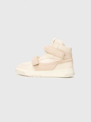 Sneakersy wysokie Boss mleczny