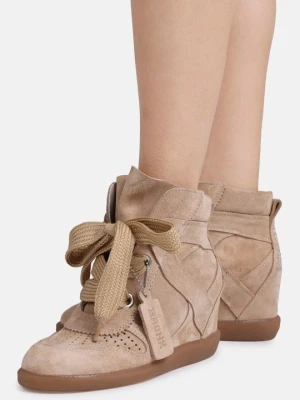Sneakersy wysokie Bronx beżowy