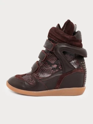 Sneakersy wysokie Bronx brązowy