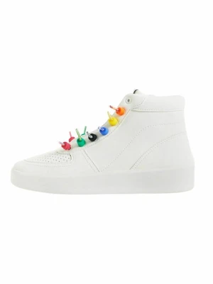 Sneakersy wysokie Desigual biały