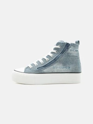 Sneakersy wysokie Even&Odd niebieski denim
