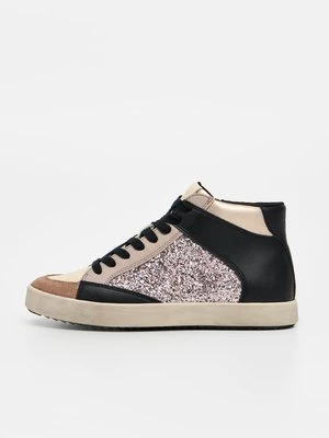 Sneakersy wysokie Geox czarny melanż