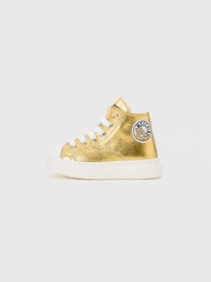 Sneakersy wysokie MOSCHINO jasnożółty melanż
