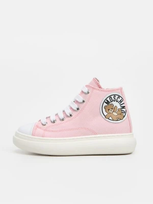 Sneakersy wysokie MOSCHINO różowy