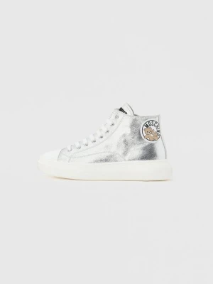 Sneakersy wysokie MOSCHINO srebrny