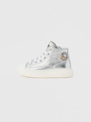 Sneakersy wysokie MOSCHINO srebrny