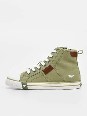 Sneakersy wysokie Mustang zielony