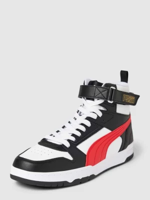 Sneakersy wysokie skórzane z obszyciem w kontrastowym kolorze model ‘Game’ Puma