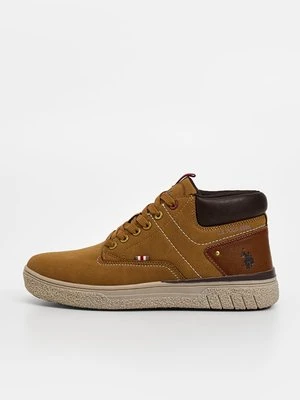 Sneakersy wysokie U.S. POLO ASSN. ciemnobrązowy