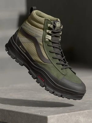 Sneakersy wysokie Vans ciemnozielony