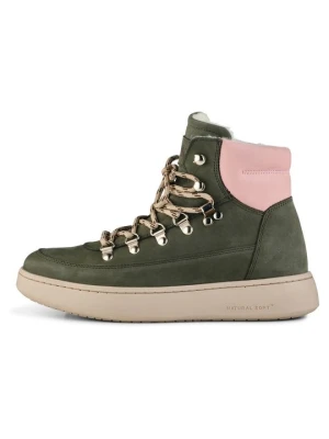 Sneakersy wysokie Woden oliwkowy
