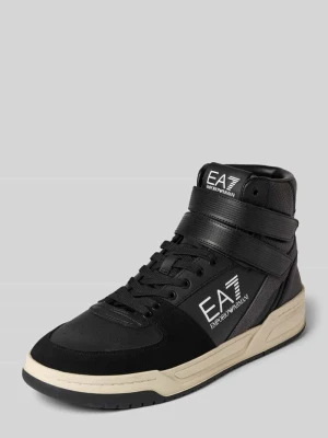 Sneakersy wysokie z nadrukami z logo model ‘BASELINE BASKET’ EA7 Emporio Armani