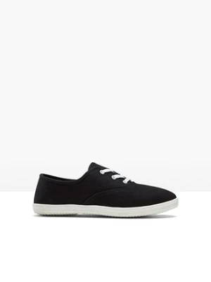 Sneakersy z bawełnianego płótna BonPrix czarny