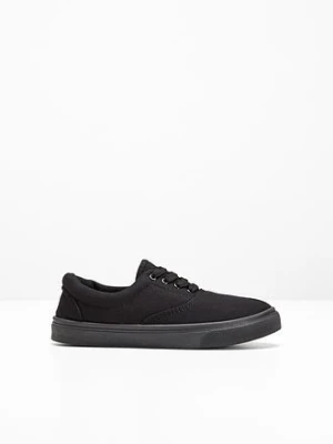 Sneakersy z bawełnianego płótna BonPrix czarny