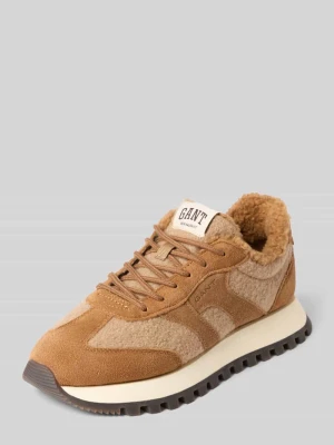 Sneakersy z ciepłą podszewką ze sztucznego kożuszka model 'Caffay' Gant Koniakowy