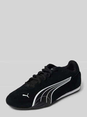 Sneakersy z detal z logo Puma Czarny