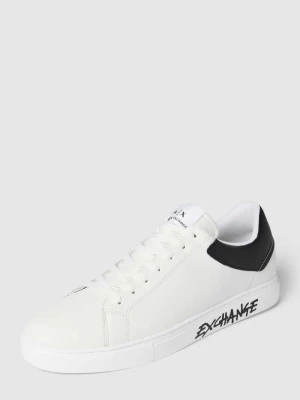 Sneakersy z detalami z logo Armani Exchange