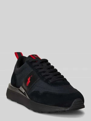 sneakersy z detalami z logo Polo Ralph Lauren Czarny