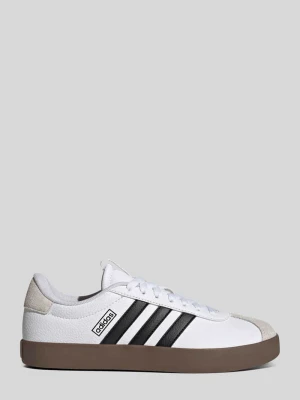 Sneakersy z detalami ze skóry welurowej model 'VL COURT 3.0' Adidas Biały