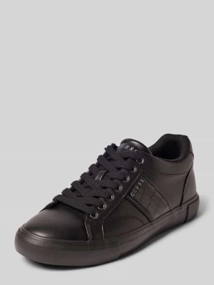 Sneakersy z materiał skóropodobny model 'Cribe' Guess Czarny