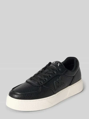 Sneakersy z materiał skóropodobny model 'Maxi' Armani Exchange Czarny