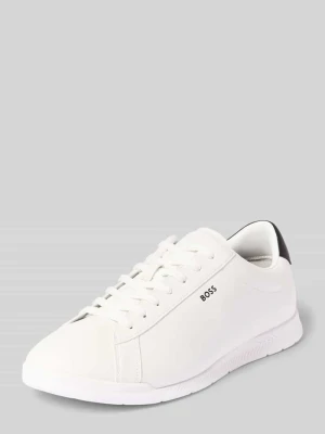 Sneakersy z materiał skóropodobny model 'Nitan_Lowp_pltd' Boss Biały