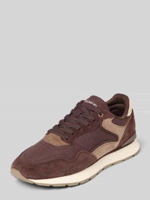Sneakersy z Mieszanka skóry i tkaniny Model 'City' HOFF Ciemnobrązowy