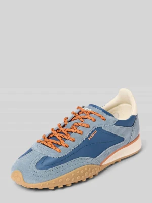 Sneakersy z mieszanka skóry z detal z logo model 'Bridge' HOFF Błękitny