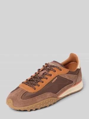 Sneakersy z mieszanki skóry i tkaniny model 'BRIDGE MKII' HOFF Ciemnobrązowy