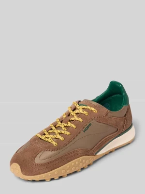 Sneakersy z mieszanki skóry i tkaniny model 'BRIDGE MKII' HOFF Średniobrązowy