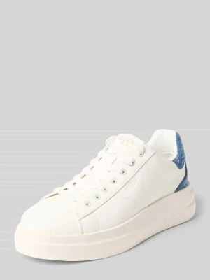 Sneakersy z mieszanki skóry i tkaniny model 'ELBINA14' Guess