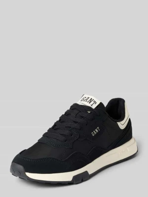 Sneakersy z mieszanki skóry i tkaniny model 'Youtron' Gant Czarny