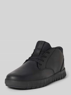Sneakersy z mieszanki skóry model 'FLEXTRIDE' Geox Czarny