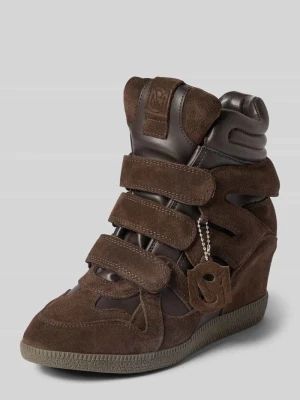 Sneakersy z mieszanki skóry model 'Mavis' Steve Madden Ciemnobrązowy