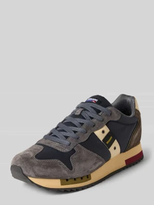 Sneakersy z mieszanki skóry model 'Queens' Blauer Usa Granatowy