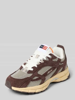 Sneakersy z mieszanki skóry model 'Re-Run Americana' The Mercer Ciemnobrązowy