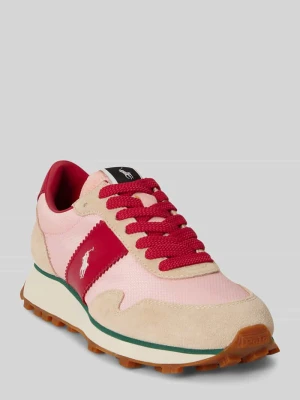 Sneakersy z mieszanki skóry model 'TRAIL125' Polo Ralph Lauren Różowy