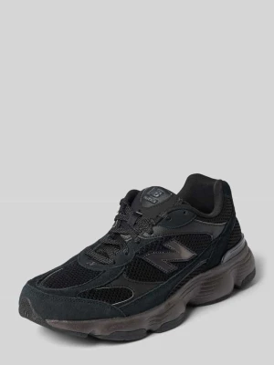 Sneakersy z mieszanki skóry New Balance czarny
