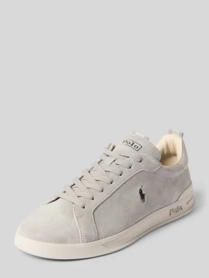 Sneakersy z mieszanki skóry Polo Ralph Lauren Jasnoszary