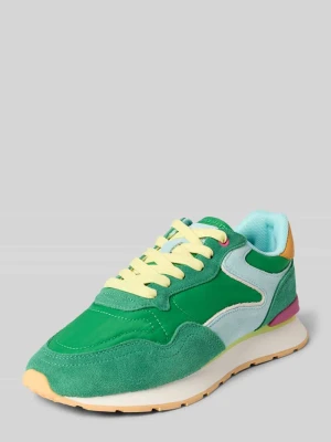 Sneakersy z mieszanki skóry w zamszowej optyce model 'City' HOFF