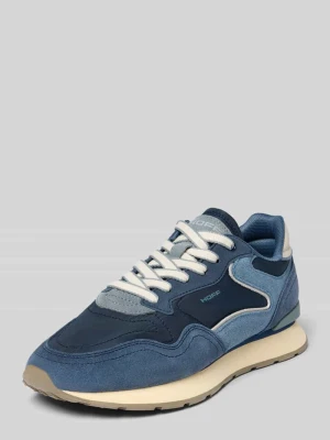 Sneakersy z mieszanki skóry z detalem z logo model 'City' HOFF Ciemnoniebieski