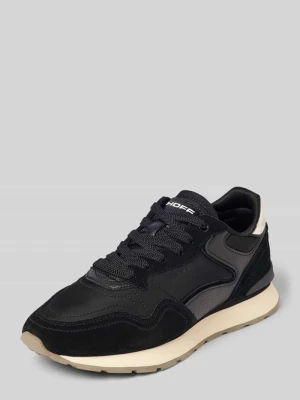 Sneakersy z mieszanki skóry z detalem z logo model 'City' HOFF Czarny