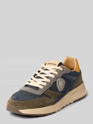 Sneakersy z mieszanki skóry z detalem z logo model 'OZARK' Blauer Usa Granatowy
